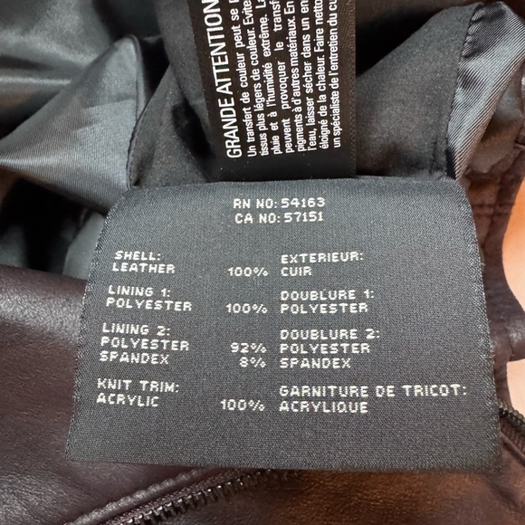 Marc New York Moto Jacket Genuine Leather Brown Soft Biker Classic Timeless M - Picture 11 of 16